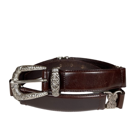 Fossil Western Boho Genuine Leather Belt Brown. Sz S main image 4